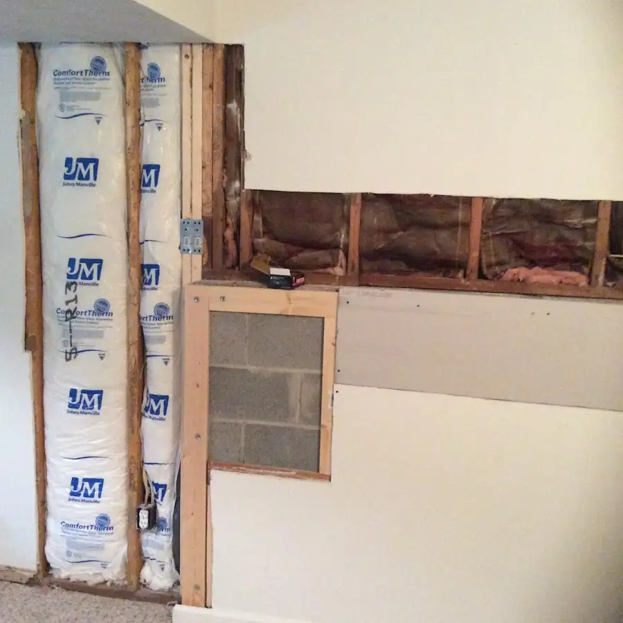 Wall insulation replacement during Contents Cleaning & Restoration in Beekman